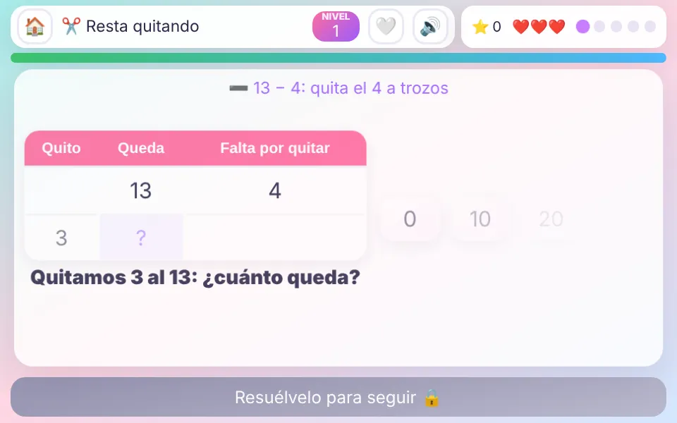 Captura de Resta quitando